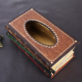 Rustic Wooden Book Box Tissue Holder - Home Decor Craft