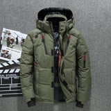 Outdoor Windproof Hooded Jacket Leisure Sports Coat With Pockets Warm Mens Clothing