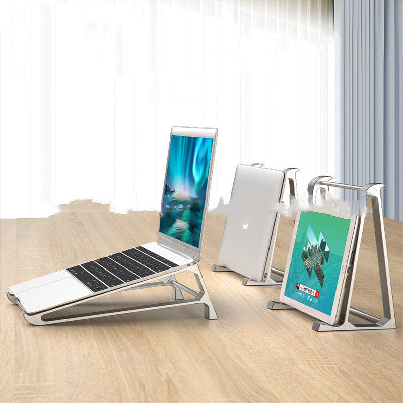 Aluminum Laptop Stand - Portable, Cooling, Adjustable Riser for Notebook & PC