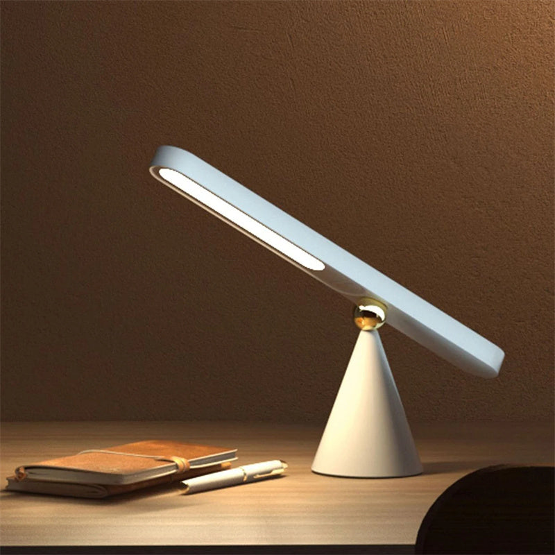 Wireless Wall Lamp with Magnetic Suction: Geometric Desk Lamp for Reading & Night Light