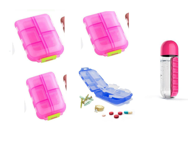 Travel Pill Organizer 10 Grid Moisture-Proof Pills Box