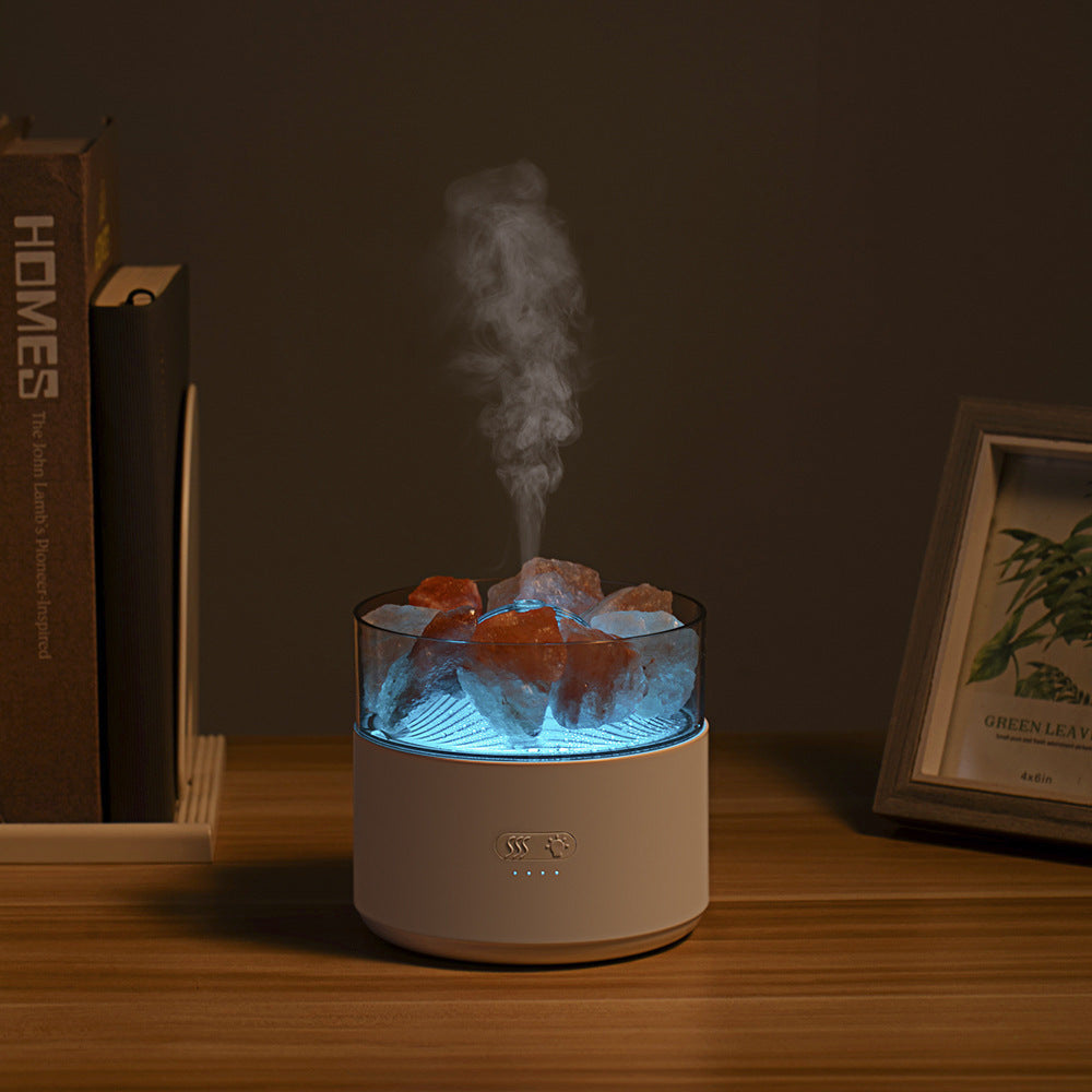 Cool-Mist Humidifier with Aroma Diffuser, Crystal Salt Lamp, and Ambient Light