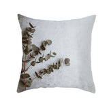 Light Tropical Plants Home Decor Peach Skin Fleece Pillowcase