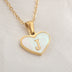 26 Letter Heart-shaped Necklace White Shell Love Clavicle Chain Necklace For Women - Minihomy