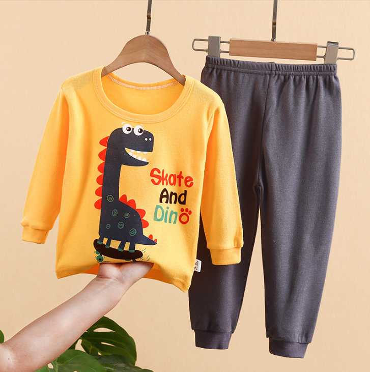 Children's Cartoon Cute Print Home Service Pajamas Set