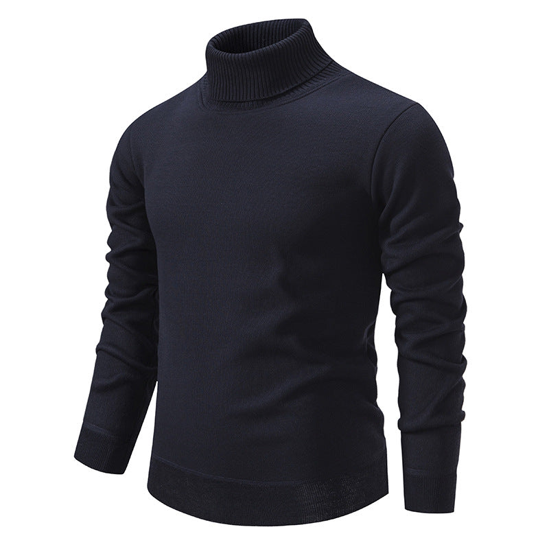 Autumn and Winter Velvet Thickening Sweater - Men's Turtleneck