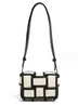 Black And White Contrasting Canvas Bag - Minihomy