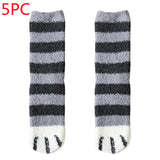 Women's Coral Fleece Cat Paw Pattern Thick Warm Socks