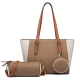 Large Capacity 3-in-1 Saffiano Tote Bag - Fashionable & Portable