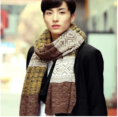 Knitted long scarf