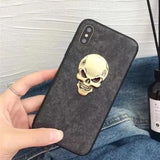 High-quality 3D metal skull phone case