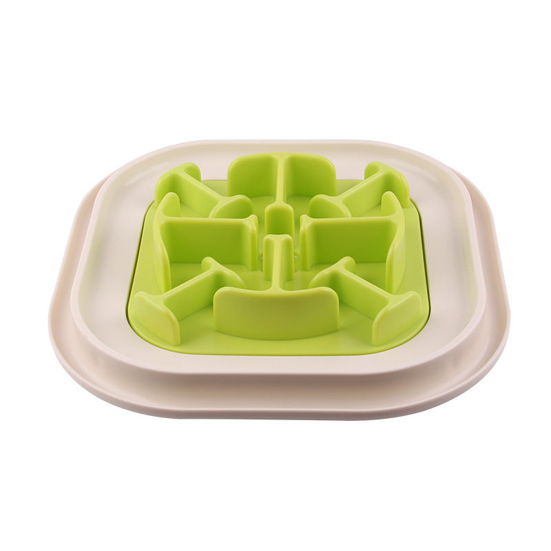 Anti-choking dog bowl slow food bowl