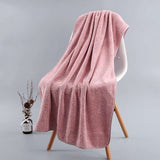 Bamboo Charcoal Solid Color Household Bath Towel for Adults