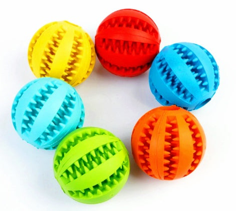 Durable Dog Chew Toy - Food Dispensing Ball for Interactive Play & Teething