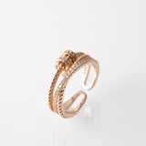 S925 Sterling Silver Ring Female Rotating Fashion Ring