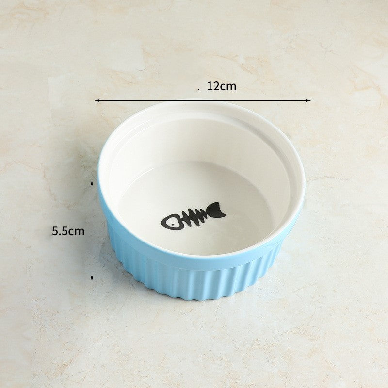 Cervical Spine Protection Cat Food Bowl - Elevated Pet Bowl for Healthy Eating