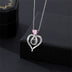 925 Sterling Silver Letter Heart-shaped Necklace For Women - Minihomy