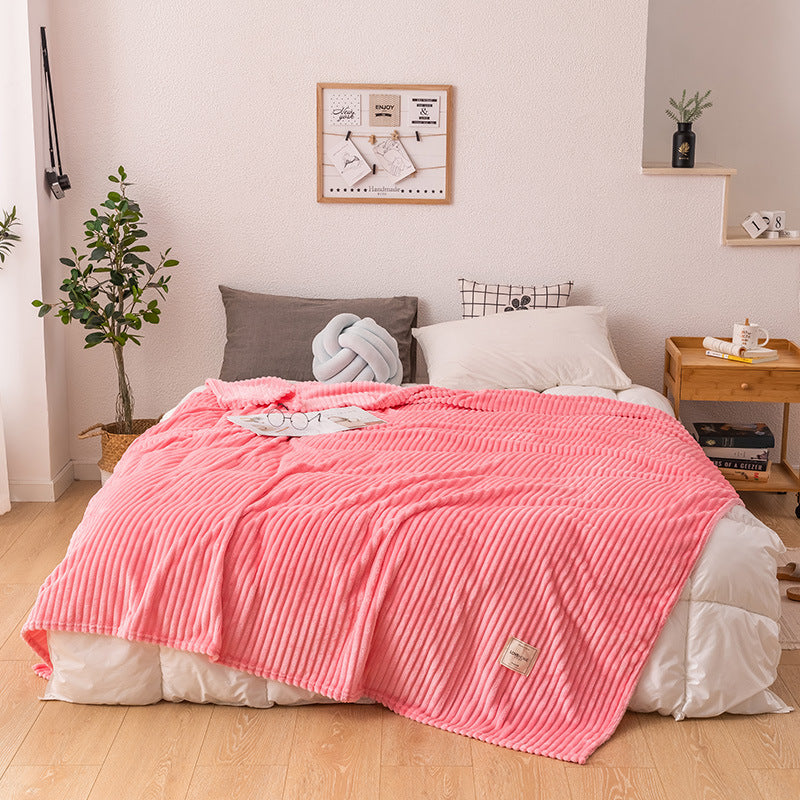 Single layer milk fleece blanket