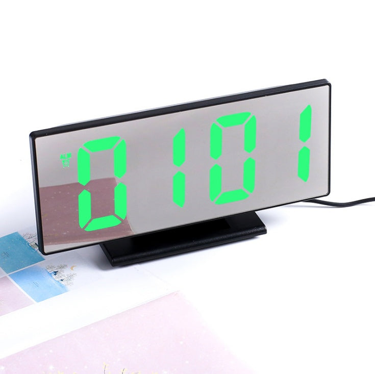 New Upgrate Digital Alarm Clock LED Mirror Clock Multifunction Snooze Display Time Night Led Table Desktop reloj despertador - Minihomy