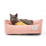 Pet Sofa Dog Bed Waterproof Bottom Soft Fleece Warm Cat Bed House