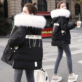 Down padded jacket women short cotton jacket