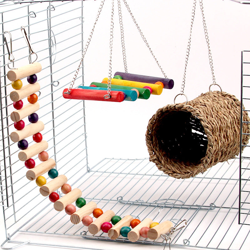 Rat parrot toy swing climbing ladder