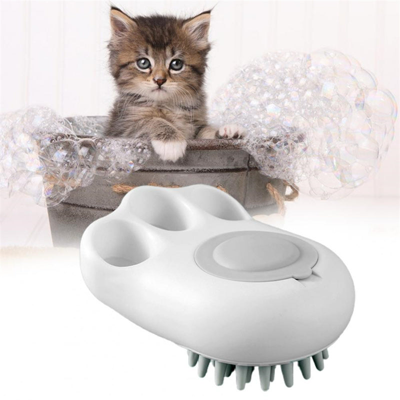 Durable Cat Paw Bath Brush Fine Foaming Labor-saving Cartoon Shape Pet Dog Cat Pet Hair Grooming Brush Reusable Dog Hair Comb Pet Products - Minihomy