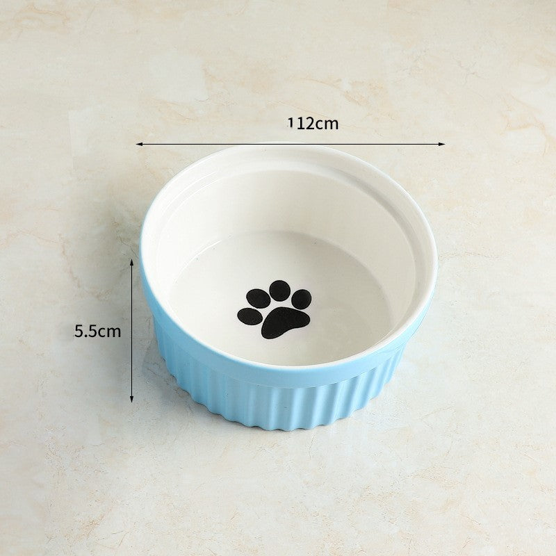 Cervical Spine Protection Cat Food Bowl - Elevated Pet Bowl for Healthy Eating