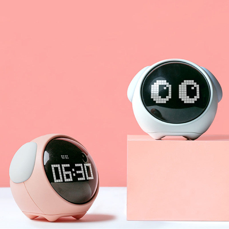 Alarm-Clock Wake-Up-Light Pixel Expression Home-Decoration Digital Electronic Cute Multi-Function