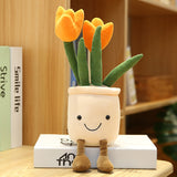 Cute Tulip Bouquet Plush Toy Doll - Simulation Flower Living Room Decoration