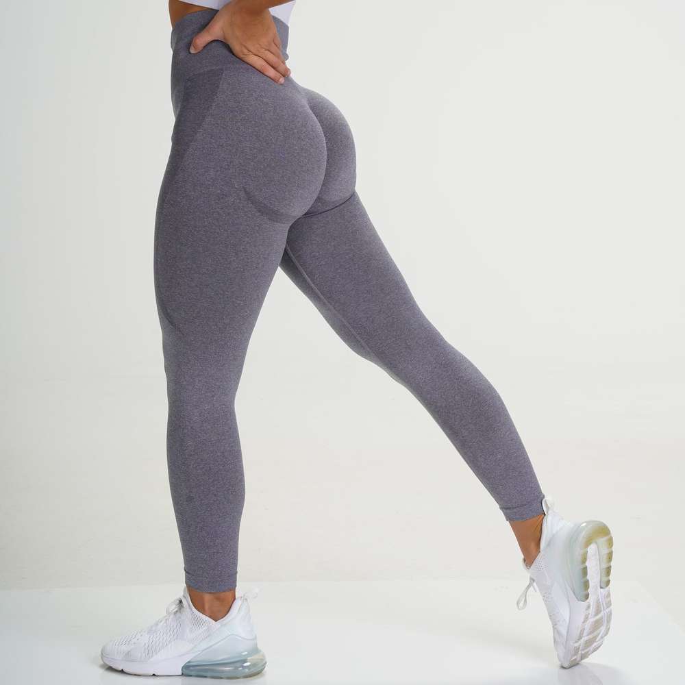 Knitted buttocks moisture wicking yoga pants - Minihomy