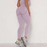 Seamless Knitted Peach Hip Women's Tight Elastic Yoga Pants High Waist Quick-drying Hip Pants