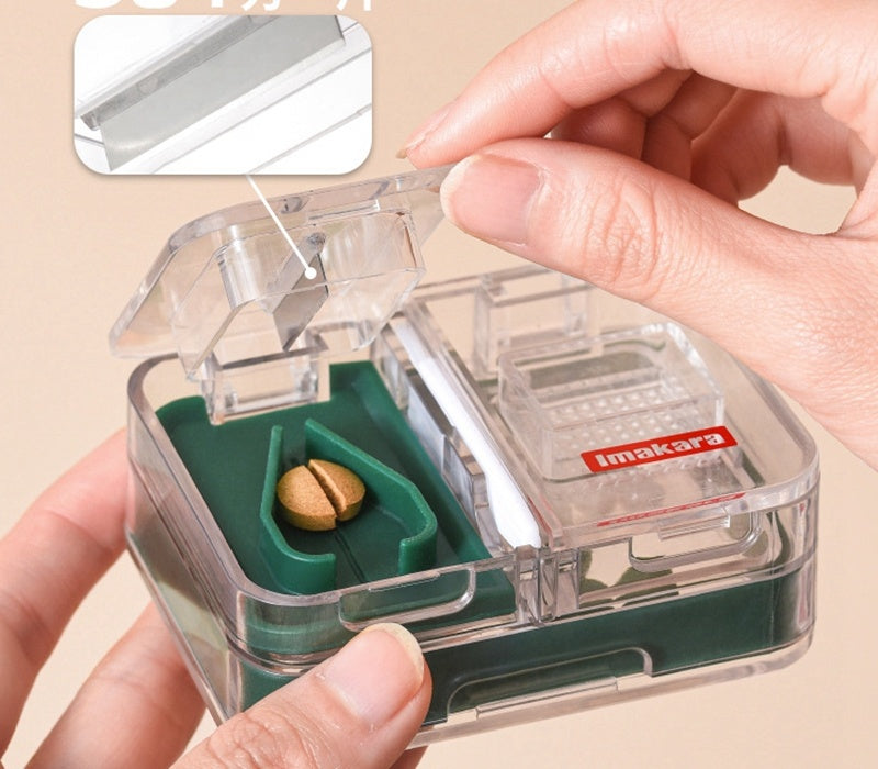 Portable Mini Tablet Cutter - Packing Storage Box for Travel & Home