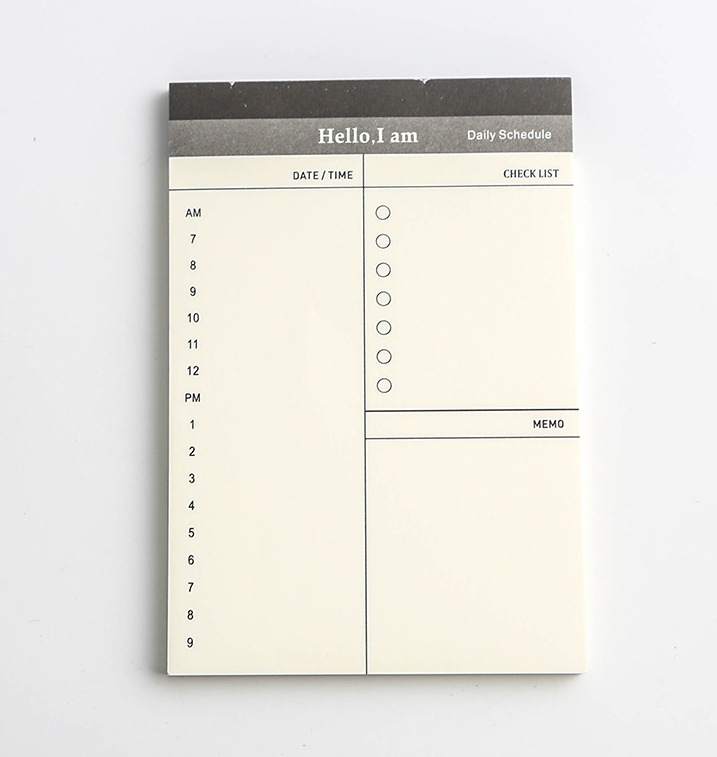 Business Day Planner Notepad Tear Pad Office Desk Agenda - Minihomy