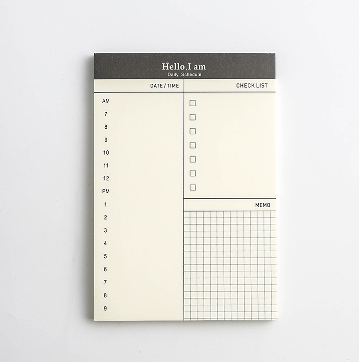 Business Day Planner Notepad Tear Pad Office Desk Agenda - Minihomy