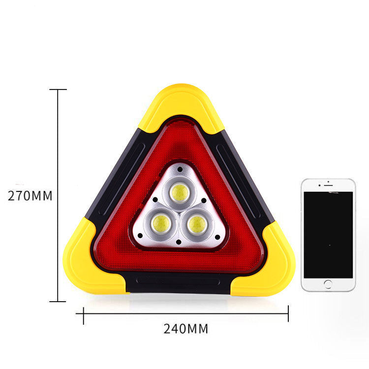 Compatible with Apple, Car Tripod Warning Sign with Luminous Solar Light for Emergency Parking