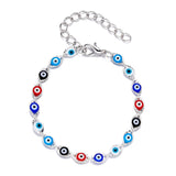 Women Blue Eyes Beads Bring You Lucky Peaceful Adjustable Bracelet