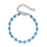 Women Blue Eyes Beads Bring You Lucky Peaceful Adjustable Bracelet