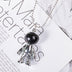 Hip Hop Fashion Cross Spaceman Necklace Keychain - Minihomy