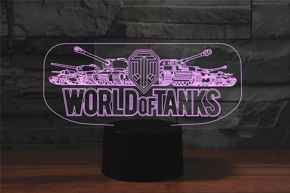 World Tank 3D Light Colorful Touch LED Visual light