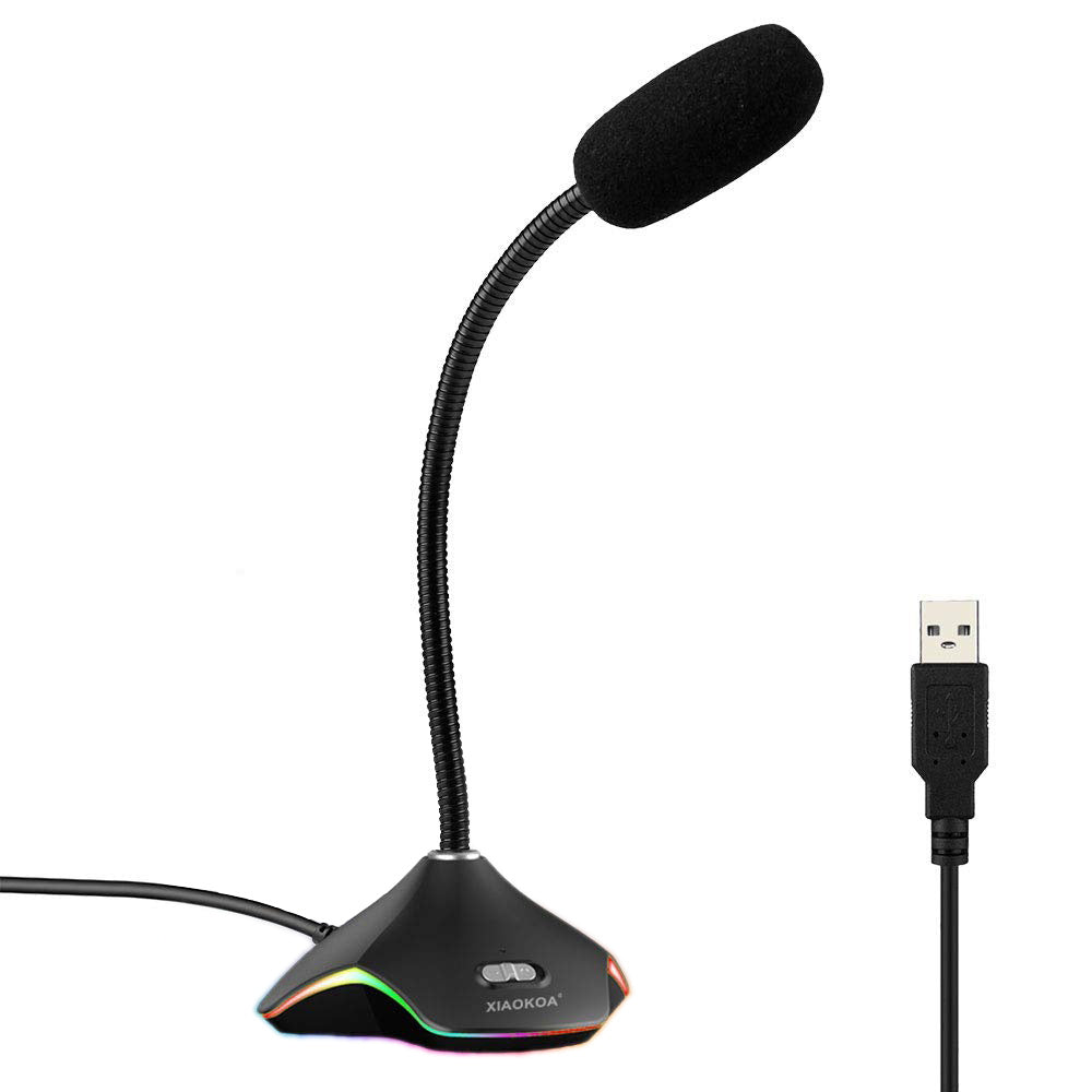 RGB Gaming Microphone for PC & Streaming - Live Call Mic