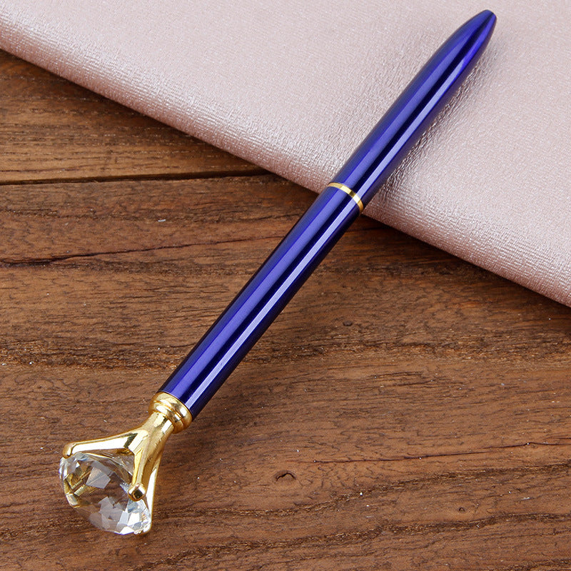 Metal Ballpoint Pen Student Gift Diamond Ballpoint Pen Creative Crystal Advertising Pen - Minihomy