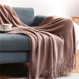 Warm Air Conditioning Blanket Hotel Bed End Towel Knitted Blanket Sofa Cover