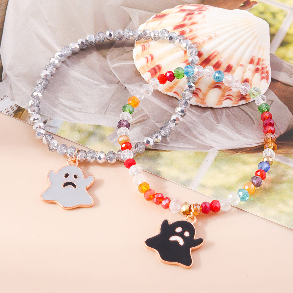 Halloween Ghost Beaded Bracelet Set - Creative Ornament - Minihomy