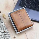 Korean fashion men''s short wallet classic popular horizontal large capacity zipper multi Card Business Wallet