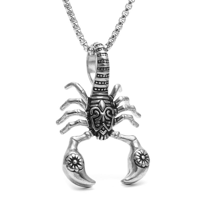 Scorpion Pendant Necklace 316L Stainless Steel Men Chain Necklace Jewelry