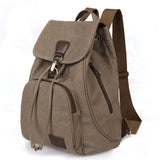 Women's Vintage Canvas Backpack - School Bag for Students