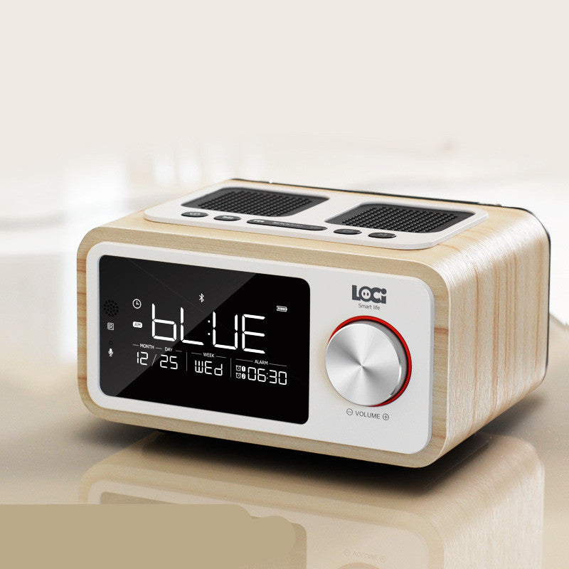 Bluetooth Speaker Alarm Clock Radio Mobile Phone Clock Small Stereo