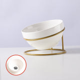 Tilting Pet Bowl Rack Water Bowl Cat Bowl Ceramic Cat Bowl