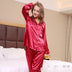 A couple of long sleeved pants suit two silk pajamas - Minihomy